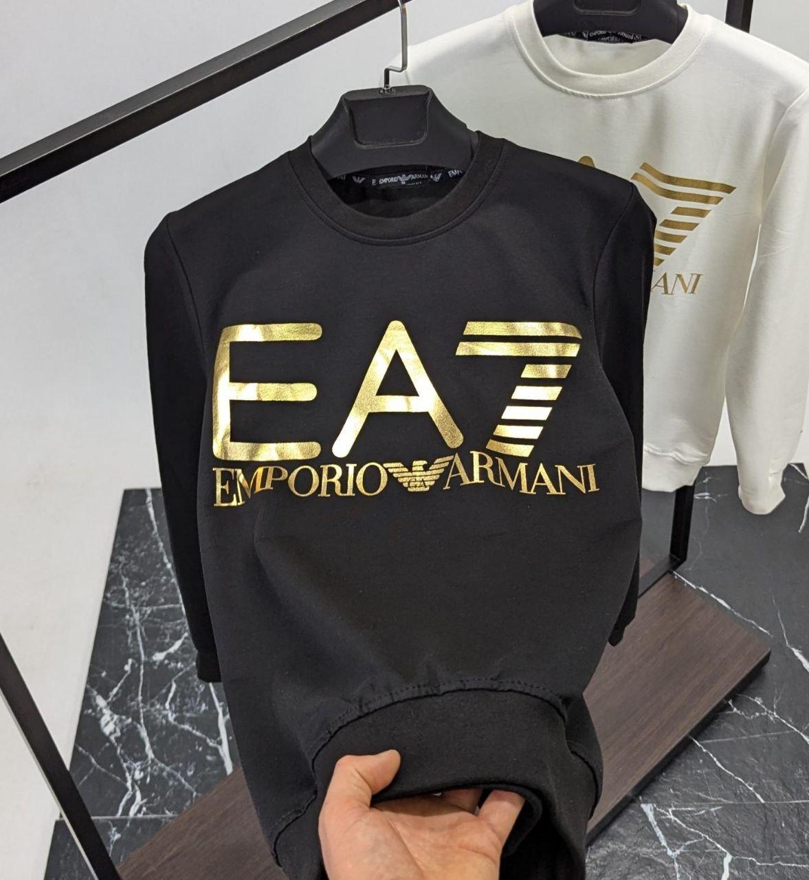 Чоловіча кофта світшот Armani EA7 CK8432 чорна