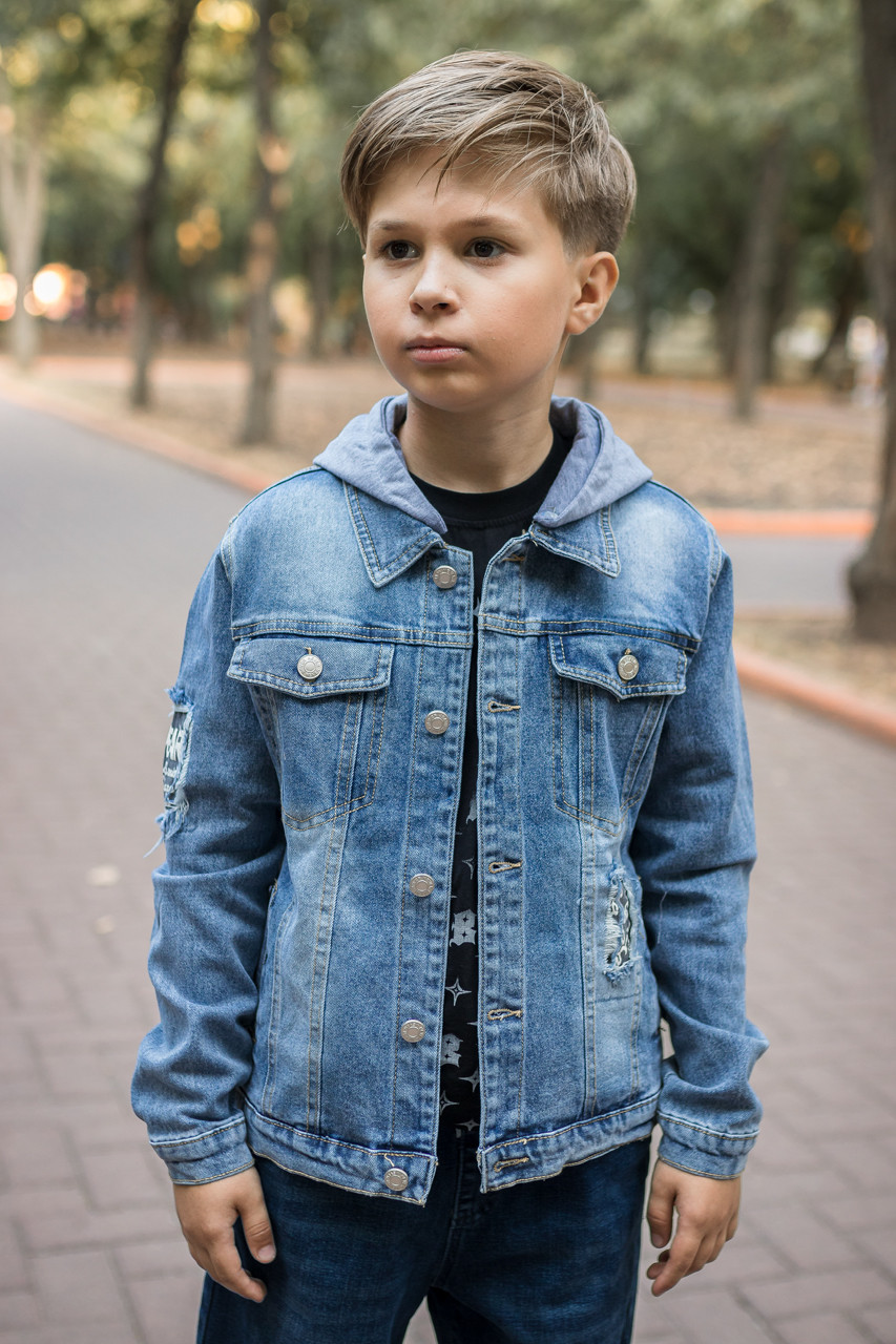 Піджак джинсовий Happy house для підлітка 8-16 років, Блакитний, 164 152, фото 1