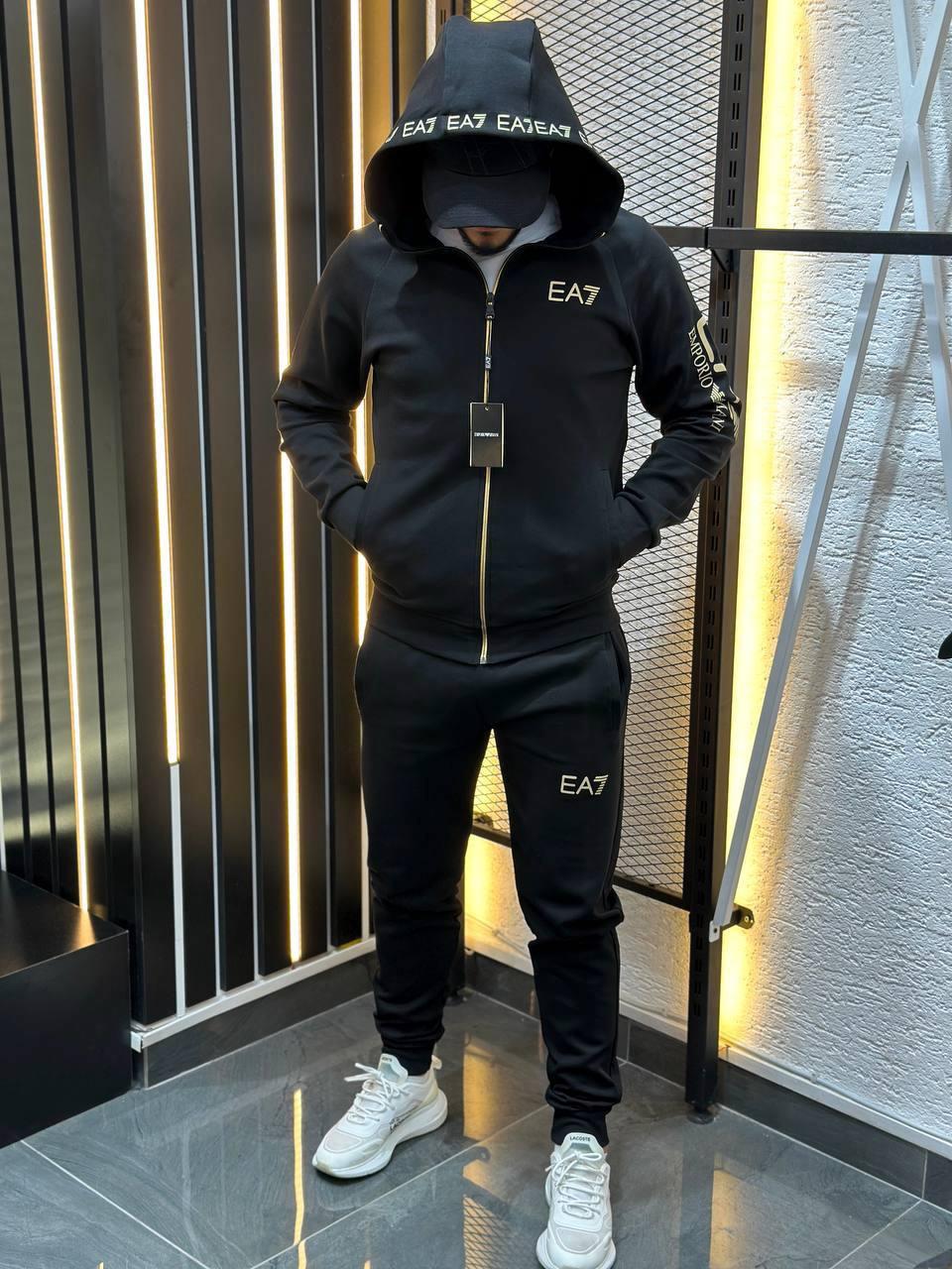 Чоловічий спортивний костюм Armani CK7990 чорний S, М, фото 1