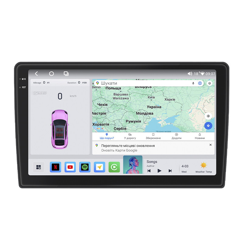 Штатна магнітола 10" Lesko для Volkswagen Golf V 2003-2009 4/64 QLED CarPlay 4G Wi-Fi GPS 360 Prime 6шт