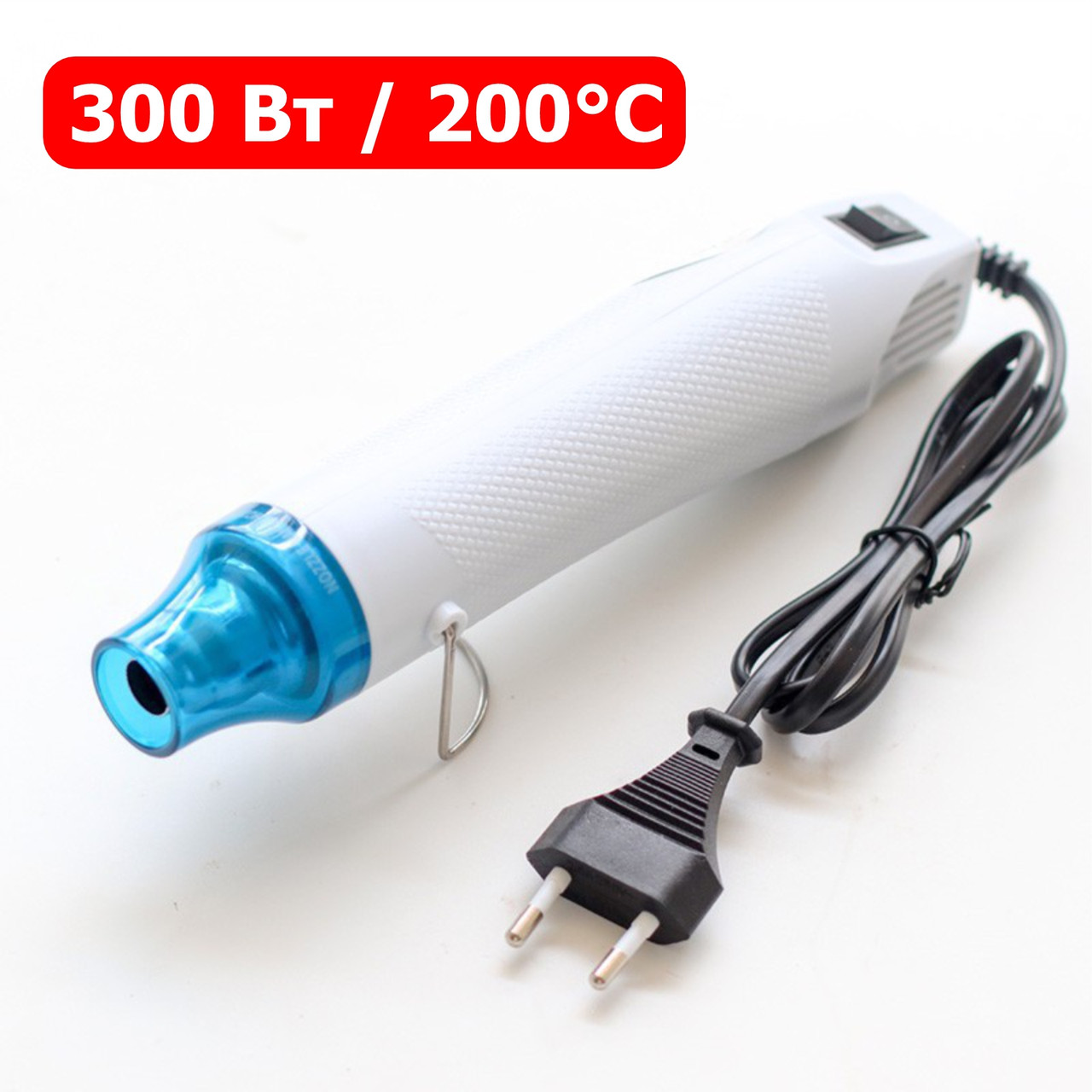 Багатофункціональний термофен - рукоділля, термоусадка, ембосинг - 300 Вт - white