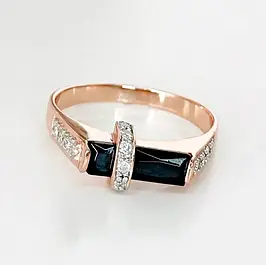 Позолочені каблучки з оніксом