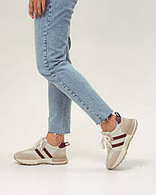 Кросівки Allsy 18898 36 бежеві шкіра замша, фото 5