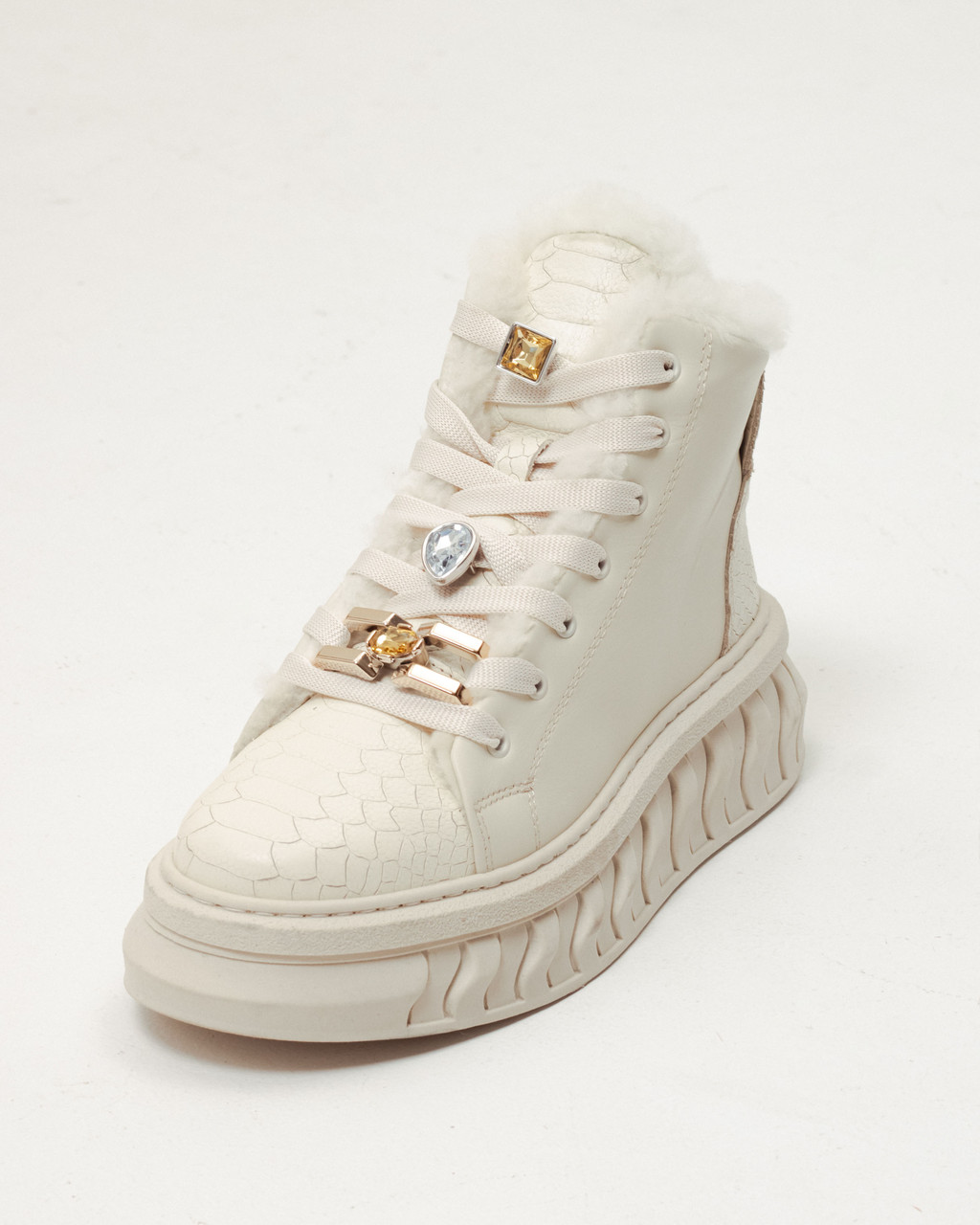 Черевики зимові Phany 2055727 36 молочні шкіра