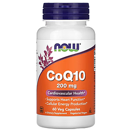 CoQ10 200 мг Now Foods 60 капсул