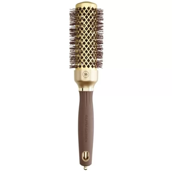 Брашинг для волосся Olivia Garden Expert Blowout CURL Wavy Bristles Gold&Brown 35, фото 1