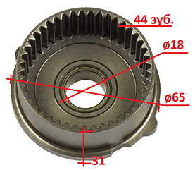 Планетартка (редуктор) стартера CITROEN Jumper, Relay, HYUNDAI H 200, H-1, Porter, Satellite, KIA Besta