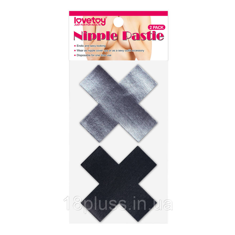 Одноразові пестиси двох кольорів Fuck Me Cross Pattern Nipple Pasties (2 пари)