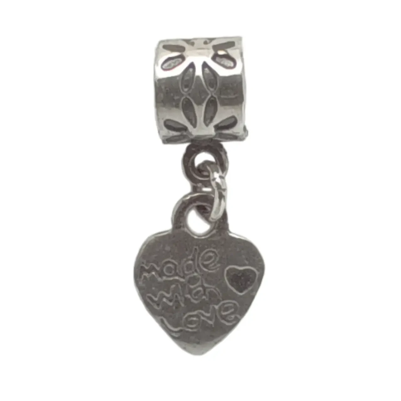 Срібна намистина шарм Серце Зроблено з любов'ю 810-ч