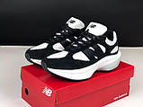 Чоловічі кросівки New Balance WRPD Runner замшеві спортивні стильні чорні білі, фото 3