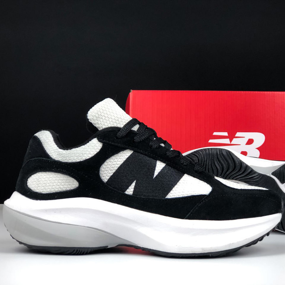 Чоловічі кросівки New Balance WRPD Runner замшеві спортивні стильні чорні білі