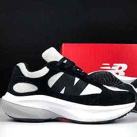 Чоловічі кросівки New Balance WRPD Runner замшеві спортивні стильні чорні білі