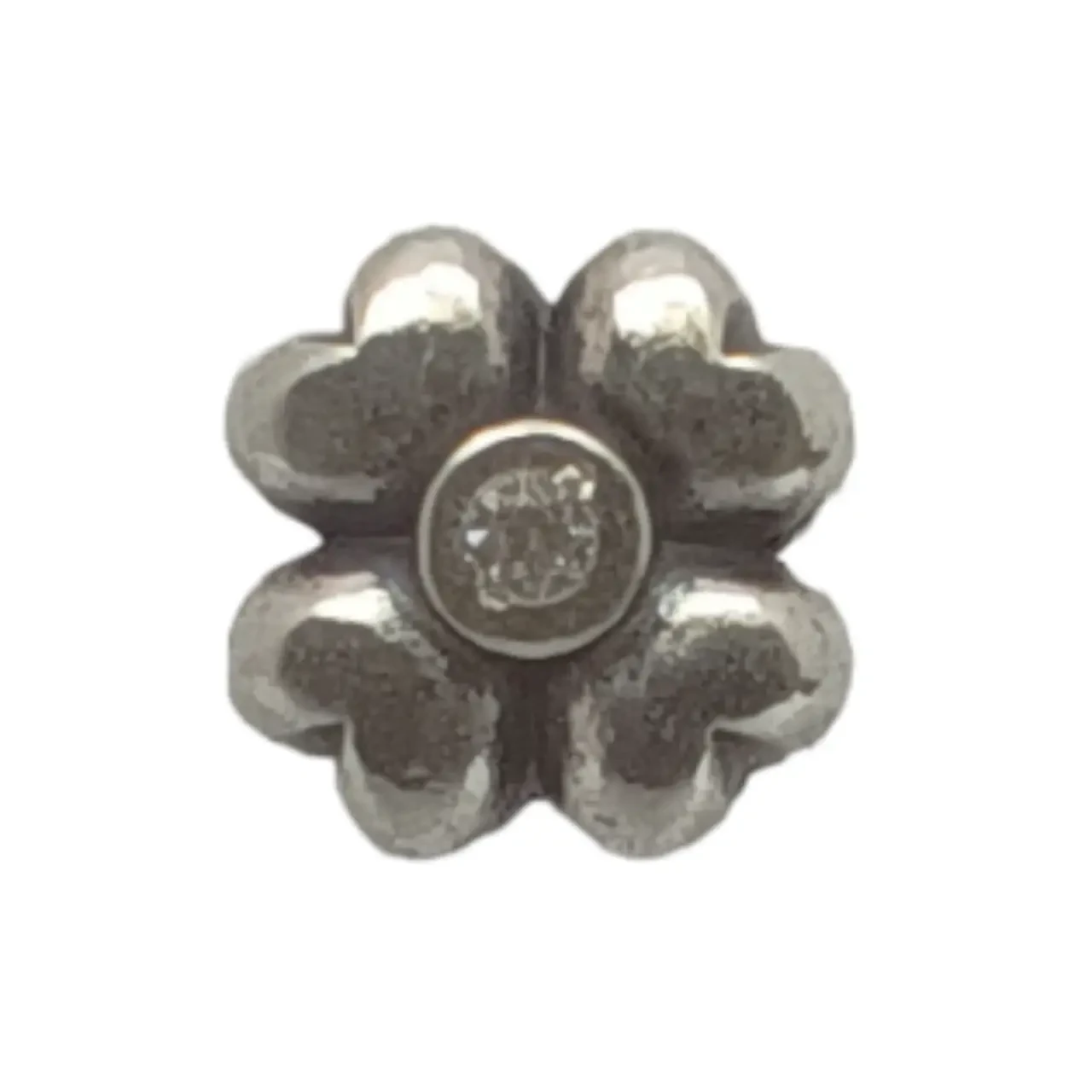 Срібна намистина шарм Конюшина з фіанітами 835-ч