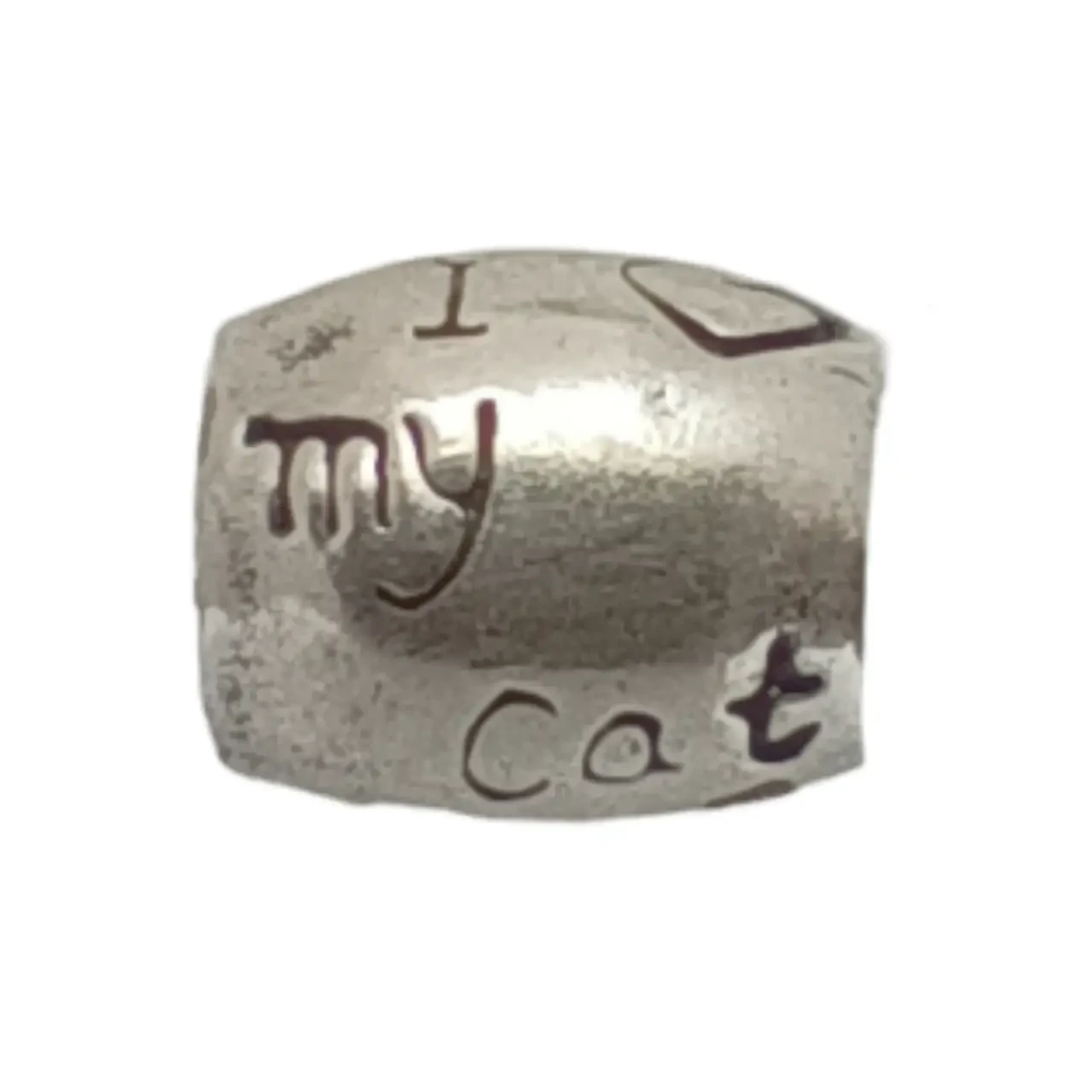 Срібна намистина шарм Я люблю мою кішку 852-ч