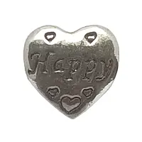 Срібна намистина шарм Серце Happy 935-ч