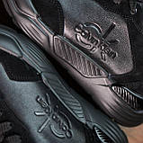 Чоловічі модні кросівки повсякденні молодіжні м'які весна, кросівки чоловічі шкіряні демісезонні *95/4-черн*, фото 7