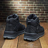 Високі Зимові чоловічі черевики на хутрі Шкіряні теплі зима, спортивні черевики натуральна шкіра *127 черн*, фото 8