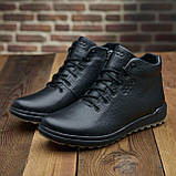 Високі Зимові чоловічі черевики на хутрі Шкіряні теплі зима, черевики повсякденні утеплені натуральна шкіра *485 к/з*, фото 2