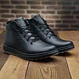 Високі Зимові чоловічі черевики на хутрі Шкіряні теплі зима, черевики повсякденні утеплені натуральна шкіра *485 к/з*, фото 3