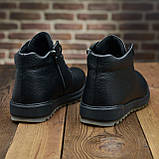 Високі Зимові чоловічі черевики на хутрі Шкіряні теплі зима, черевики повсякденні утеплені натуральна шкіра *485 к/з*, фото 4