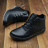 Високі Зимові чоловічі черевики на хутрі Шкіряні теплі зима, черевики повсякденні утеплені натуральна шкіра *485 к/з*, фото 7