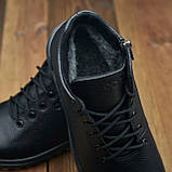 Високі Зимові чоловічі черевики на хутрі Шкіряні теплі зима, черевики повсякденні утеплені натуральна шкіра *485 к/з*, фото 8