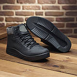 Високі Зимові чоловічі черевики на хутрі Шкіряні теплі зима, черевики повсякденні утеплені натуральна шкіра *434 чер.*, фото 2