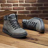 Високі Зимові чоловічі черевики на хутрі Шкіряні теплі зима, черевики повсякденні утеплені натуральна шкіра *434 сер.*, фото 4