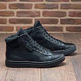 Високі Зимові чоловічі черевики на хутрі Шкіряні теплі зима, спортивні черевики утеплені натуральна шкіра *Р26/1*, фото 9