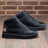 Шкіряні Чоловічі зимові черевики натуральна шкіра зима з хутром, Чоловічі черевики на товстій підошві *П-21ч*, фото 2