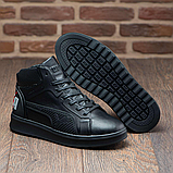 Шкіряні Чоловічі зимові черевики натуральна шкіра зима з хутром, Чоловічі черевики на товстій підошві *П-21ч*, фото 4