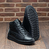 Шкіряні Чоловічі зимові черевики натуральна шкіра зима з хутром, Чоловічі черевики на товстій підошві *П-21ч*, фото 7