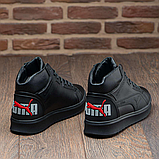 Шкіряні Чоловічі зимові черевики натуральна шкіра зима з хутром, Чоловічі черевики на товстій підошві *П-21ч*, фото 9