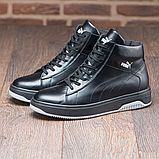 Шкіряні Чоловічі зимові черевики натуральна шкіра зима з хутром, Чоловічі черевики на товстій підошві *058-P*, фото 2