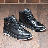 Шкіряні Чоловічі зимові черевики натуральна шкіра зима з хутром, Чоловічі черевики на товстій підошві *058-P*, фото 6