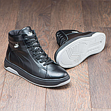 Шкіряні Чоловічі зимові черевики натуральна шкіра зима з хутром, Чоловічі черевики на товстій підошві *058-P*, фото 7