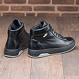 Шкіряні Чоловічі зимові черевики натуральна шкіра зима з хутром, Чоловічі черевики на товстій підошві *058-P*, фото 8