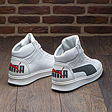 Шкіряні Чоловічі зимові черевики натуральна шкіра зима з хутром, Чоловічі черевики на товстій підошві *П-21 б/с*, фото 9