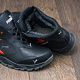 Шкіряні Чоловічі зимові черевики натуральна шкіра зима з хутром *Р ч/красн порш зима бот*, фото 3