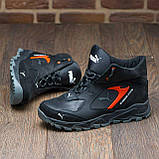 Шкіряні Чоловічі зимові черевики натуральна шкіра зима з хутром *Р ч/красн порш зима бот*, фото 5