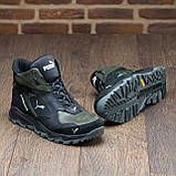 Шкіряні Чоловічі зимові черевики натуральна шкіра зима з хутром *Р оливка порш зима бот*, фото 8