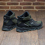 Шкіряні Чоловічі зимові черевики натуральна шкіра зима з хутром *Р оливка порш зима бот*, фото 9