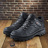 Теплі Високі Зимові чоловічі черевики шкіра зима, Черевики шкіряні з хутром на товстій підошві *E-чор*, фото 2
