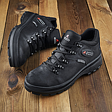 Теплі Високі Зимові чоловічі черевики шкіра зима, Черевики шкіряні з хутром на товстій підошві *E-чор*, фото 8