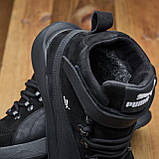 Високі Зимові чоловічі черевики зима, Черевики замшеві з хутром товстій підошві *Р-73 чор замш*, фото 3