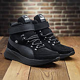 Високі Зимові чоловічі черевики зима, Черевики замшеві з хутром товстій підошві *Р-73 чор замш*, фото 6