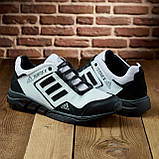Кросівки шкіряні adidas, кросівки чоловічі осінні демісезонні осінь-весна *ТР-1 бел на Чер*, фото 2