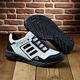 Кросівки шкіряні adidas, кросівки чоловічі осінні демісезонні осінь-весна *ТР-1 бел на Чер*, фото 4