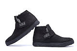 Черевики зимові класичні чоловічі на хутрі, чорні шкіряні черевики чоловічі на липучці *ZG 161 чн бот*, фото 8