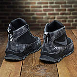 Чорні зимові чоловічі шкіряні кросівки на хутрі nike, кросівки з хутром натуральні *109-чор*, фото 8